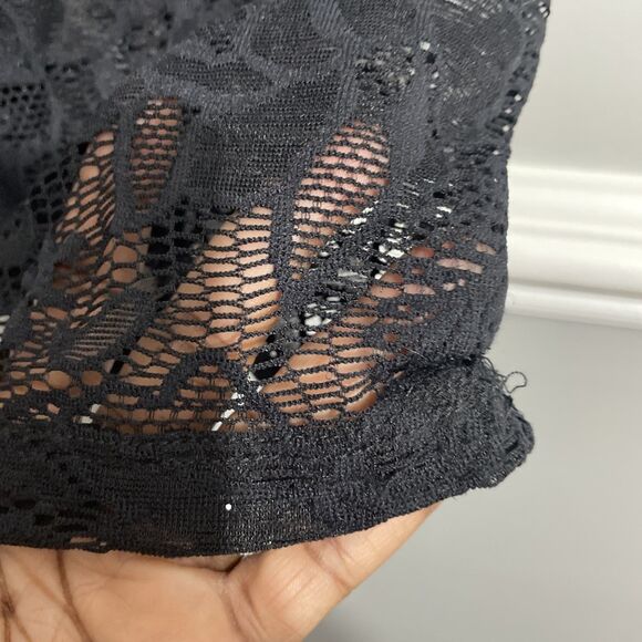 Privy Black Lace Maxi Dress Women's Size M Bodycon Gothic Gown Sexy - Picture 7 of 13